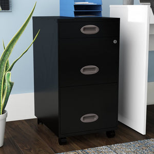 Botkins Mobile 3-Drawer Vertical Filing Cabinet #1990HW