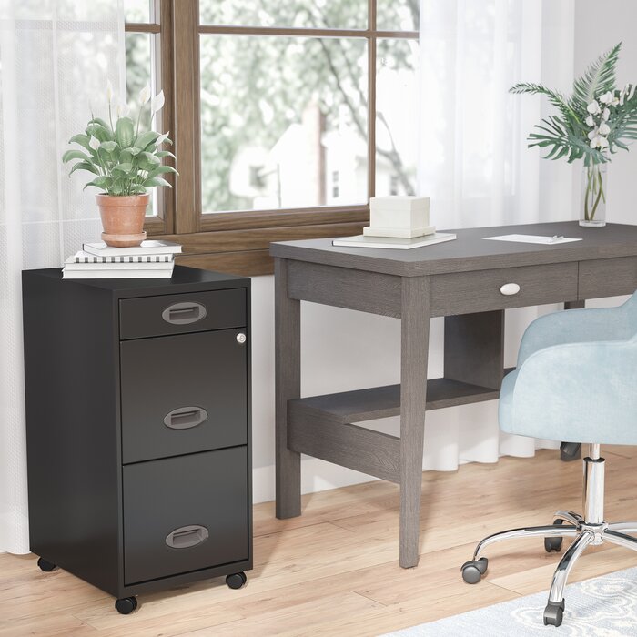 Botkins Mobile 3-Drawer Vertical Filing Cabinet #1990HW