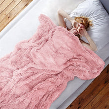 Load image into Gallery viewer, 50&#39;&#39; W x 60&#39;&#39; L Botyo Luxury Sherpa Throw Blanket,Warm And Cozy Faux Fur Blanket For Couch Sofa Bed Pink
