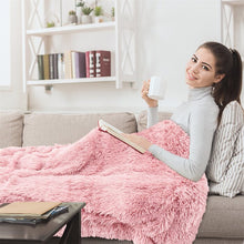 Load image into Gallery viewer, 50&#39;&#39; W x 60&#39;&#39; L Botyo Luxury Sherpa Throw Blanket,Warm And Cozy Faux Fur Blanket For Couch Sofa Bed Pink
