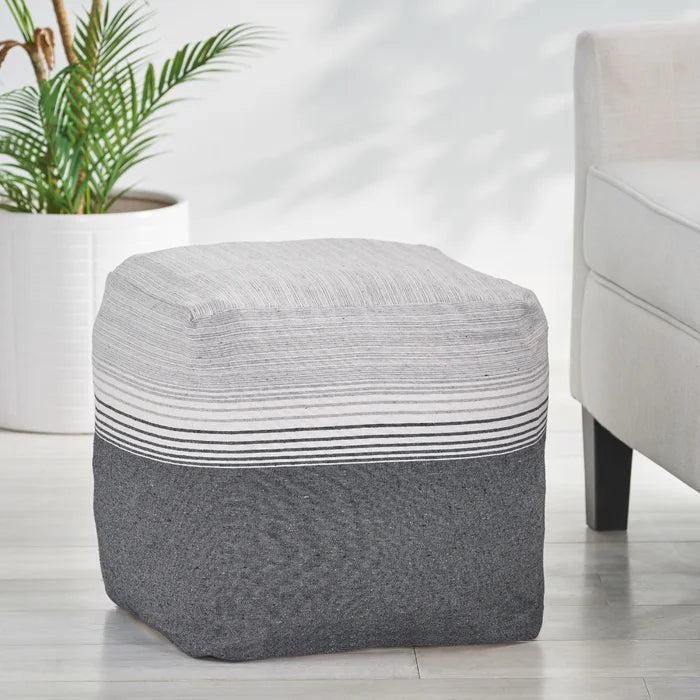 Boven 16'' Wide Square Pouf Ottoman