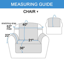 Load image into Gallery viewer, 1&quot; H x 65&quot; W x 76&quot; D Solid Box Cushion Recliner Slipcover GL1673
