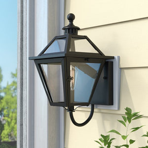 Boxford Textured Black 1 - Bulb 14.75" H Outdoor Wall Lantern (SB1316)