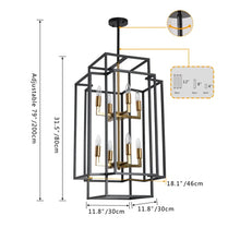 Load image into Gallery viewer, Boyes 8 - Light Square/Rectangle Chandelier
