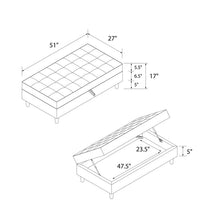 Load image into Gallery viewer, Bozeman 51&#39;&#39; Wide Velvet Tufted Rectangle Storage Ottoman with Storage OG369
