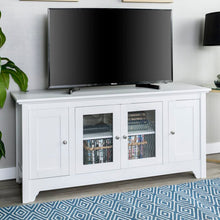 Load image into Gallery viewer, White Bracamonte TV Stand for TVs up to 58&quot;, #6429

