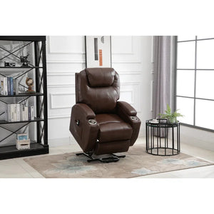 Bragdon 32'' Wide Faux Leather Power Lift Assist Home Theater Recliner