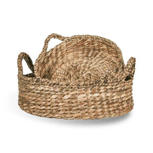 Load image into Gallery viewer, Brown Braided Water Hyacinth Wicker Basket (Set of 2) 1864CDR
