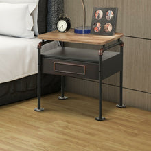 Load image into Gallery viewer, Bramlett Industrial Pipe Detailed 1 Drawer Nightstand 1470CDR

