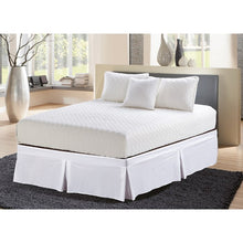 Load image into Gallery viewer, Queen White Brandenburg Wrap Around Style Tailored 16&quot; Bed Skirt (ND119)

