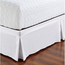 Load image into Gallery viewer, Queen White Brandenburg Wrap Around Style Tailored 16&quot; Bed Skirt (ND119)
