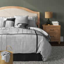 Load image into Gallery viewer, Queen Comforter + 6 Additional Pieces Gray Branner Microsuede Reversible Modern &amp; Contemporary 7 Piece Comforter Set
