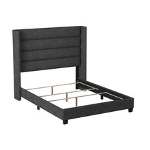 Load image into Gallery viewer, Queen Charcoal Brantley Upholstered Bed

