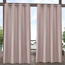 Load image into Gallery viewer, Breanna Heavy Textured Solid Color Semi-Sheer Outdoor Grommet Curtain Panels in Blush Color (Five Sets of Two Panels per Set)) #9789
