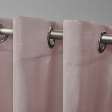 Load image into Gallery viewer, Breanna Heavy Textured Solid Color Semi-Sheer Outdoor Grommet Curtain Panels in Blush Color (Five Sets of Two Panels per Set)) #9789
