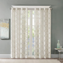 Load image into Gallery viewer, Breckenridge Geometric Sheer Grommet Single Curtain Panel - Set of 2 (ND161)
