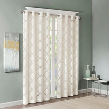 Load image into Gallery viewer, Breckenridge Geometric Sheer Grommet Single Curtain Panel - Set of 2 (ND161)

