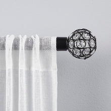 Load image into Gallery viewer, 36&quot; - 72&quot; Black Breene Adjustable Curtain Rod 2707AH

