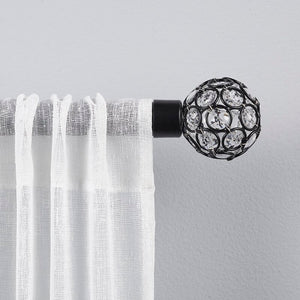 36" - 72" Black Breene Adjustable Curtain Rod 2707AH