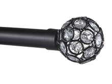 Load image into Gallery viewer, 36&quot; - 72&quot; Black Breene Adjustable Curtain Rod 2707AH
