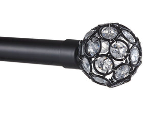 36" - 72" Black Breene Adjustable Curtain Rod 2707AH