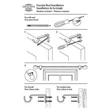 Load image into Gallery viewer, 36&quot; - 72&quot; Black Breene Adjustable Curtain Rod 2707AH
