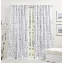 Load image into Gallery viewer, Brendan 100% Cotton Floral Semi-Sheer Rod Pocket Single Curtain Panel, 50&quot; W x 96&quot; L, (2 Panels)
