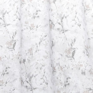 Brendan 100% Cotton Floral Semi-Sheer Rod Pocket Single Curtain Panel, 50" W x 96" L, (2 Panels)
