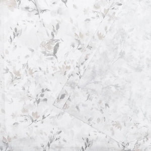 Brendan 100% Cotton Floral Semi-Sheer Rod Pocket Single Curtain Panel, 50" W x 96" L, (2 Panels)
