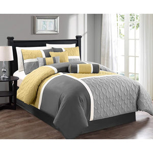 Full Comforter + 2 Standard Shams Brendel Microfiber 7 Piece Comforter Set