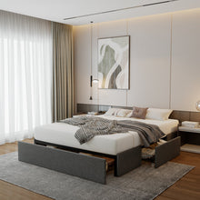 Load image into Gallery viewer, Bret Queen Upholstered Storage Bed with 3 drawers
