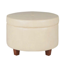 Load image into Gallery viewer, Breyonce Vegan Leather Storage Ottoman
