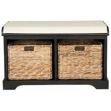 Load image into Gallery viewer, Black Briananthony Upholstered Cubby Storage Bench
