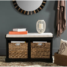 Load image into Gallery viewer, Black Briananthony Upholstered Cubby Storage Bench
