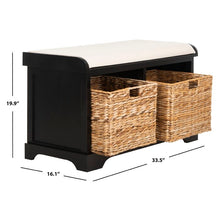 Load image into Gallery viewer, Black Briananthony Upholstered Cubby Storage Bench
