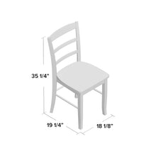 Load image into Gallery viewer, Black/Cherry Brianne Solid Wood Ladder Back Side Chair (Set of 2)
