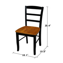 Load image into Gallery viewer, Black/Cherry Brianne Solid Wood Ladder Back Side Chair (Set of 2)
