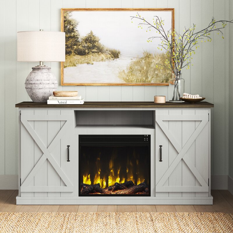 Briella TV Stand for TVs up to 70" with Fireplace Included Salvage