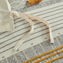 Load image into Gallery viewer, Full/Queen Duvet Cover + 2 Standard Shams Yellow/Gray/Ivory Brien Cotton 3 Piece Duvet Cover Set
