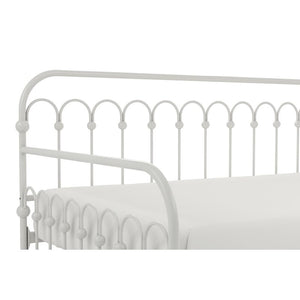 White Bright Pop Metal Twin Daybed with Trundle 7303