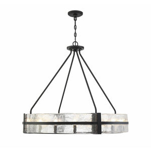 12 Light Pendant Brisa Unique Drum Chandelier