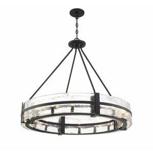 12 Light Pendant Brisa Unique Drum Chandelier