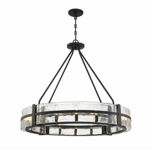 12 Light Pendant Brisa Unique Drum Chandelier