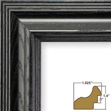 Load image into Gallery viewer, 13x19 Black Briseidy 1.83&quot; Wide Wood Grain Picture Frame - Set of 3 frames
