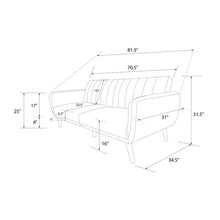 Load image into Gallery viewer, Brittany 81.5&#39;&#39; Faux Leather Round Arm Sleeper
