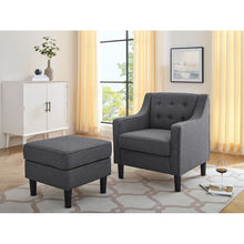 Load image into Gallery viewer, Brixlee 27.5&#39;&#39; Wide Tufted Armchair and Ottoman
