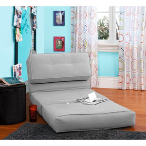 Broaddus 29.5" Convertible Chair, Color: Silver, #6252