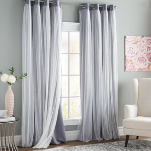 Brockham Solid Blackout Grommet Curtain Panels (Set of 2) SB1916