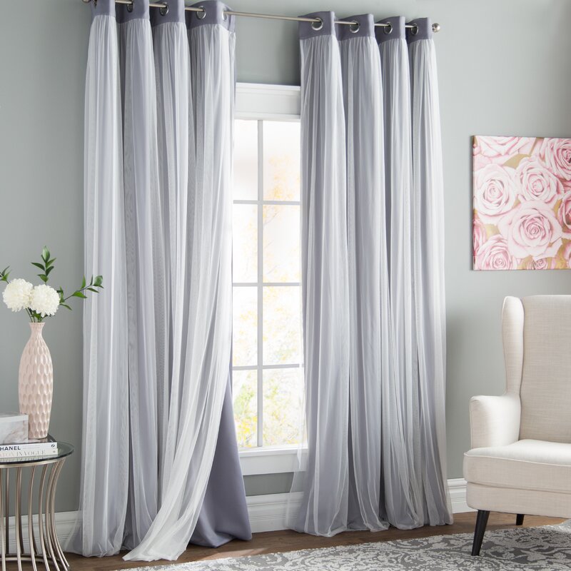 Brockham Solid Blackout Grommet Curtain Panels (Set of 2) SB1916