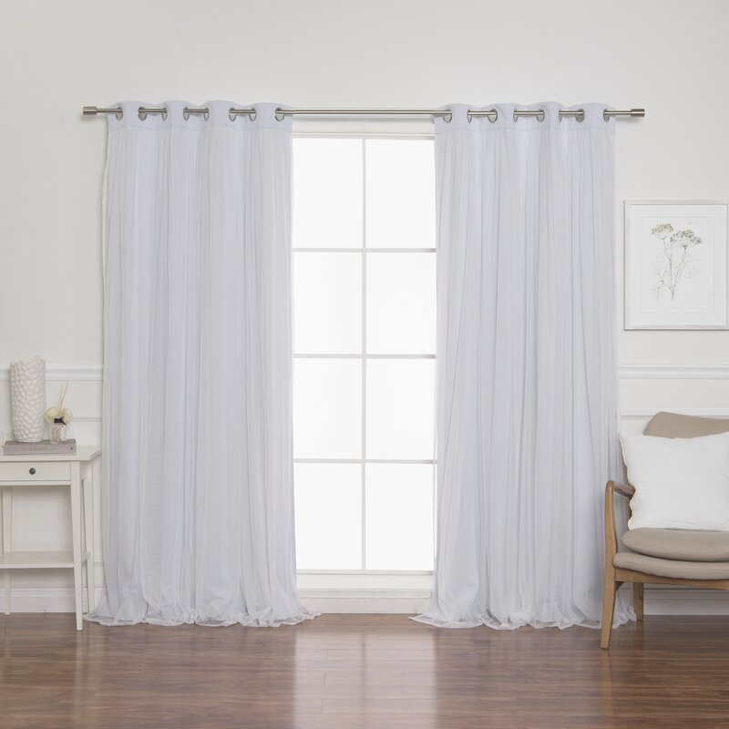 Brockham Solid Blackout Grommet Curtain Panels- Beige 284DC